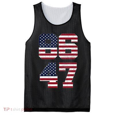 8647 Subtle Anti Funy 86 47 Retro America Flag Mesh Reversible Basketball Jersey Tank