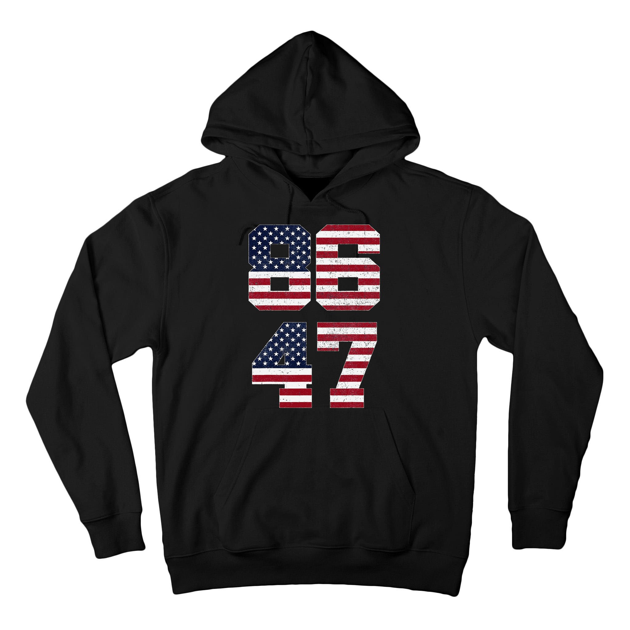 8647 Subtle Anti Funy 86 47 Retro America Flag Tall Hoodie