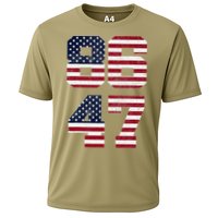 8647 Subtle Anti Funy 86 47 Retro America Flag Cooling Performance Crew T-Shirt