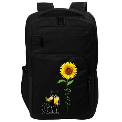 8647 Subtle Anti Trump 86 47 Cat Sunflower Impact Tech Backpack