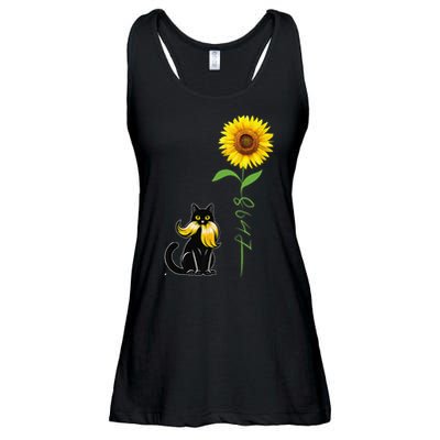 8647 Subtle Anti Trump 86 47 Cat Sunflower Ladies Essential Flowy Tank
