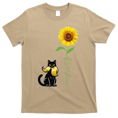 8647 Subtle Anti Trump 86 47 Cat Sunflower T-Shirt