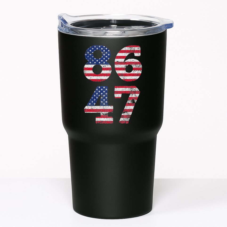 8647 Subtle Anti Trump Ironic Distressed Usa Flag Tumbler
