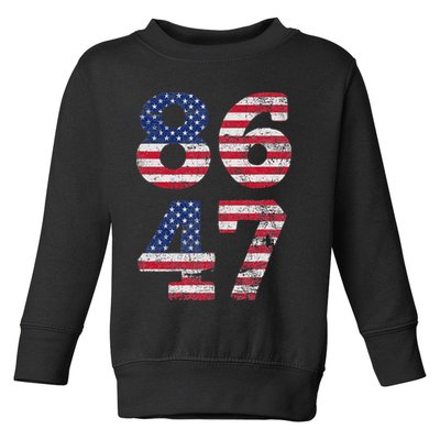 8647 Subtle Anti Trump Ironic Distressed Usa Flag Toddler Sweatshirt