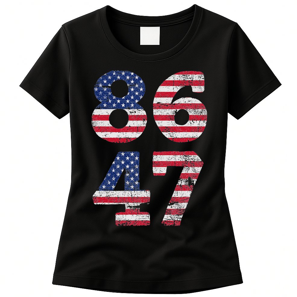 8647 Subtle Anti Trump Ironic Distressed Usa Flag Womens T-Shirt