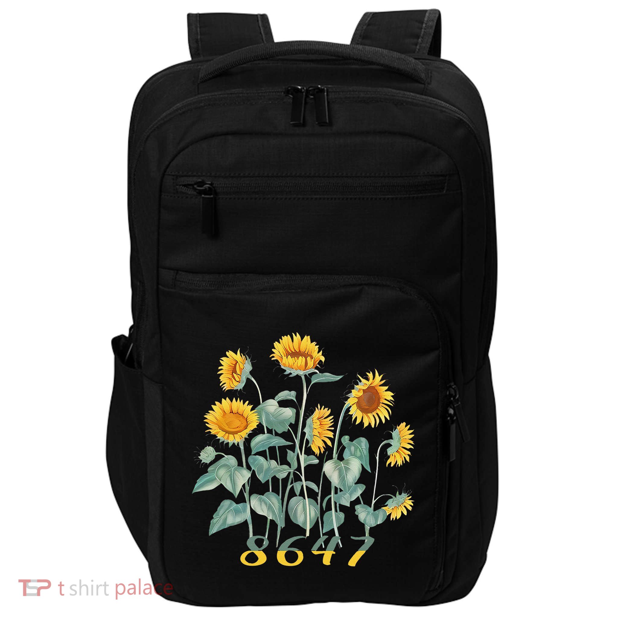 8647 Subtle Anti Trump 86 47 Sunflower Support Ukraine Impact Tech Backpack