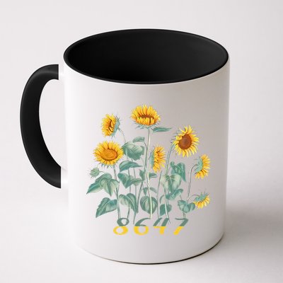 8647 Subtle Anti Trump 86 47 Sunflower Support Ukraine Mug