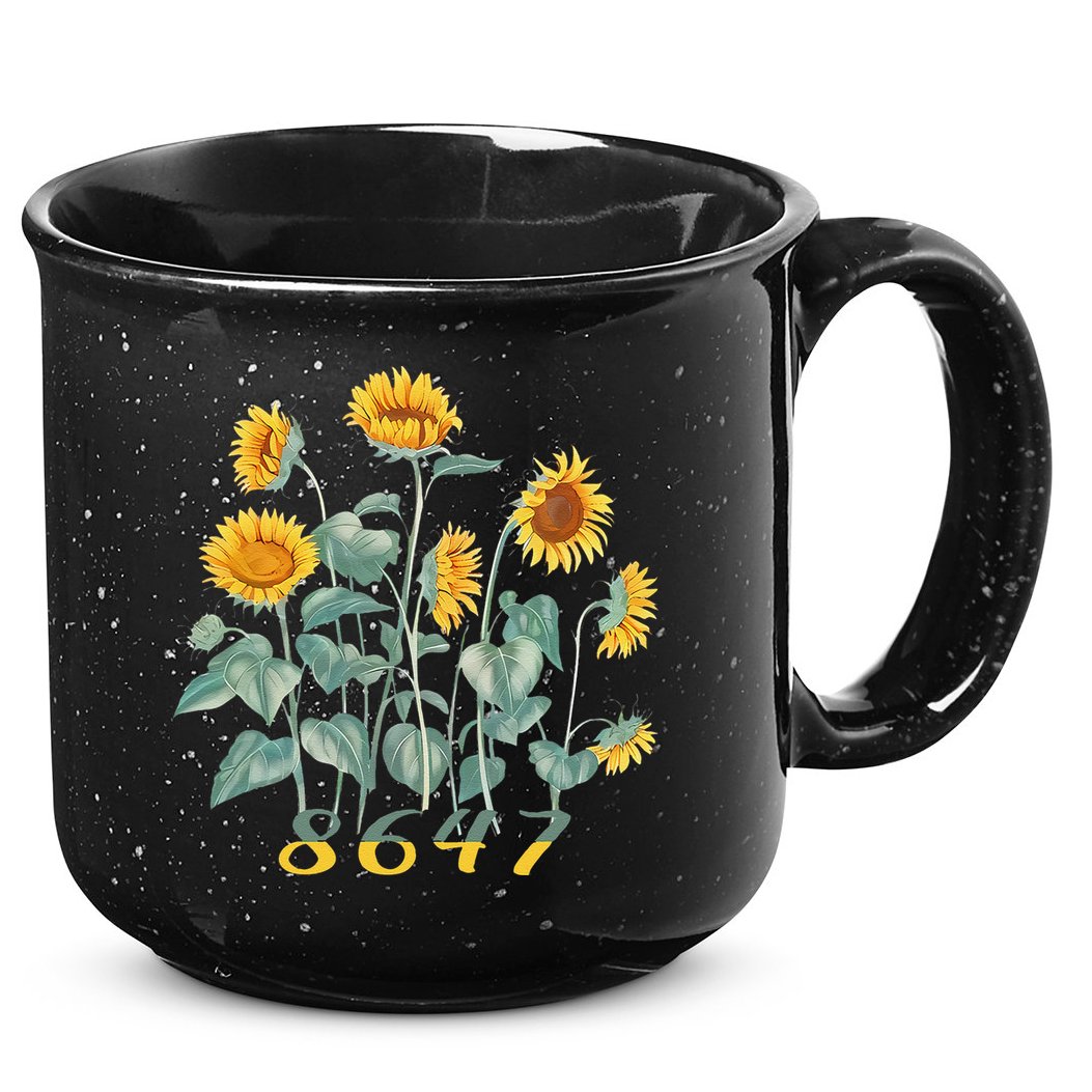 8647 Subtle Anti Trump 86 47 Sunflower Support Ukraine 15oz Campfire Ceramic Mug
