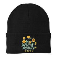 8647 Subtle Anti Trump 86 47 Sunflower Support Ukraine Beanie