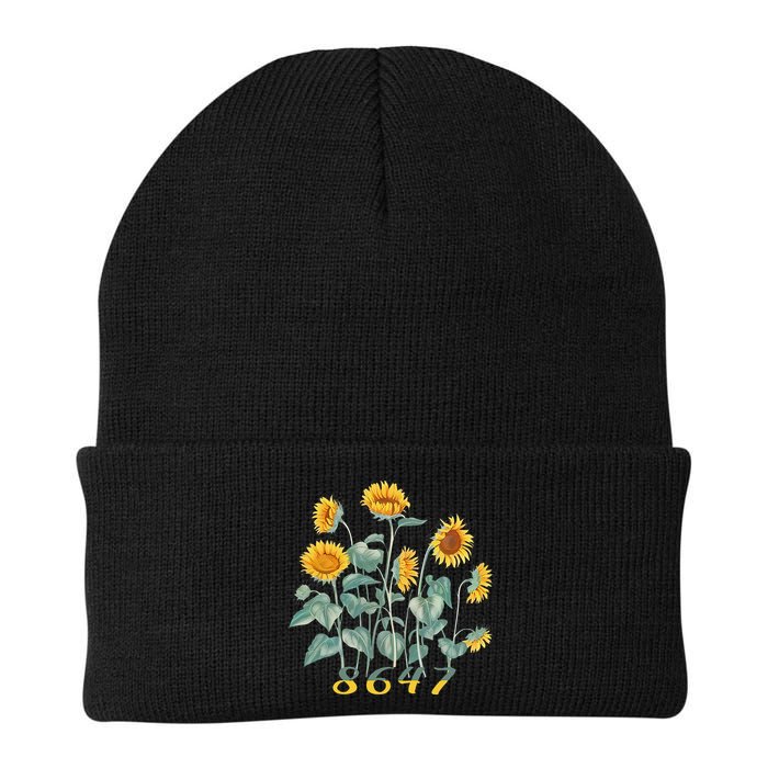 8647 Subtle Anti Trump 86 47 Sunflower Support Ukraine Beanie