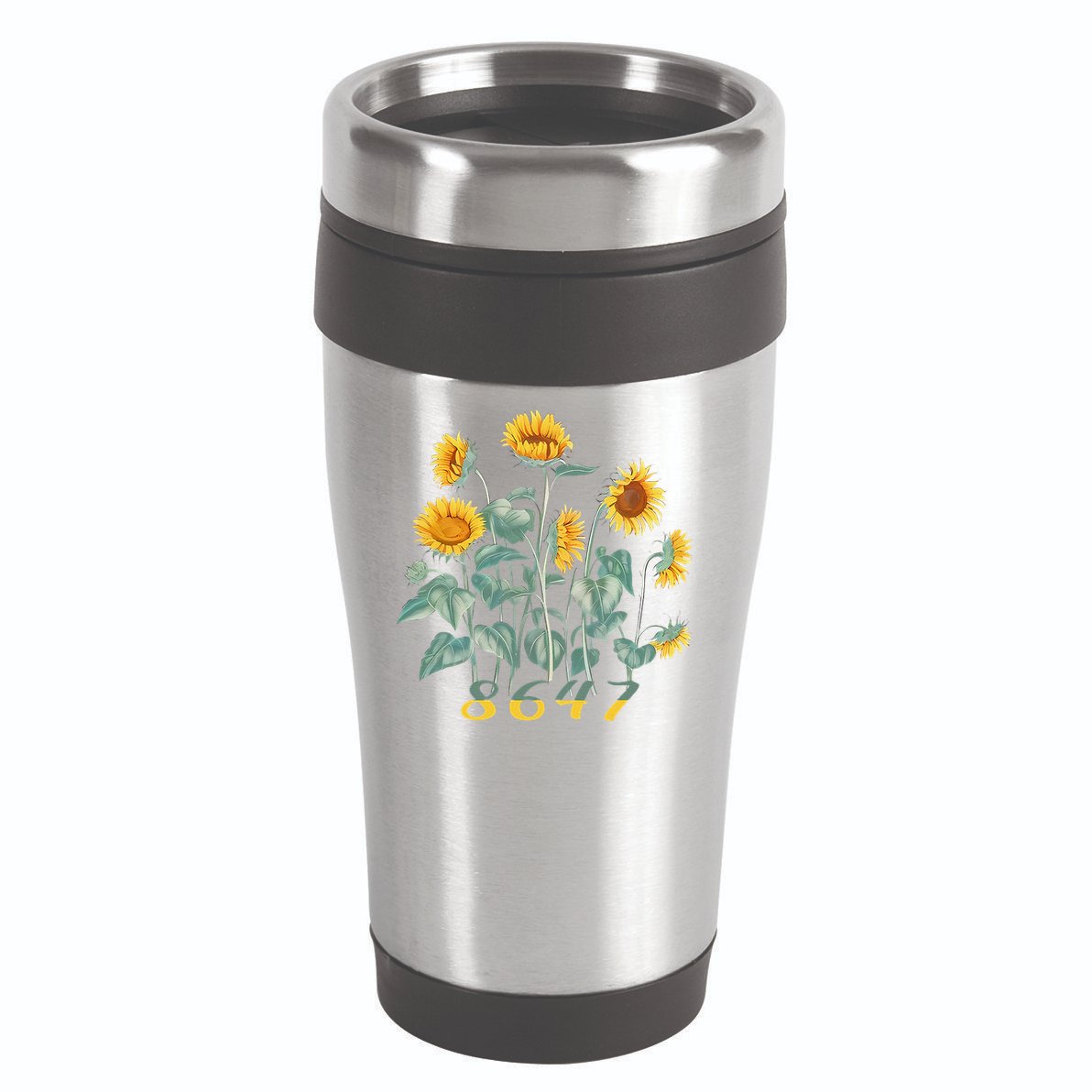 8647 Subtle Anti Trump 86 47 Sunflower Support Ukraine 16oz Travel Tumbler