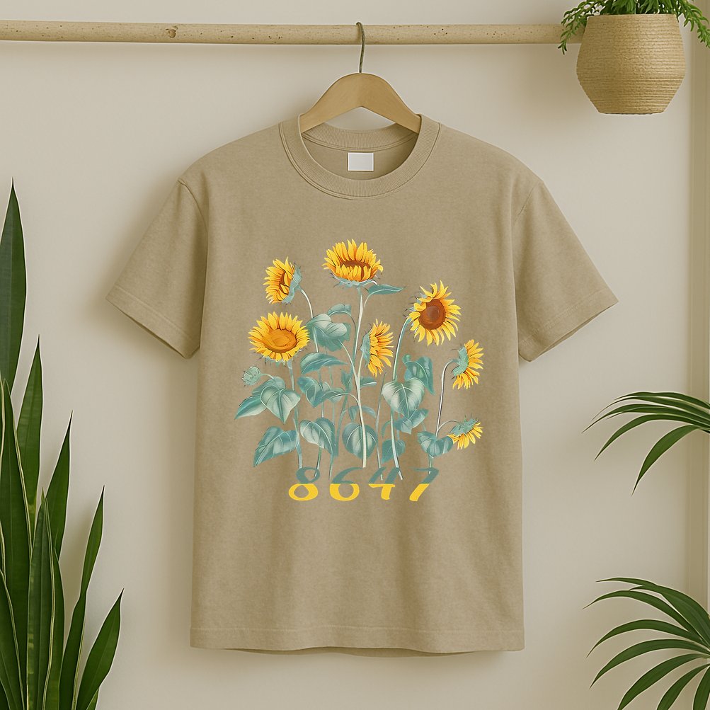 8647 Subtle Anti Trump 86 47 Sunflower Support Ukraine T-Shirt