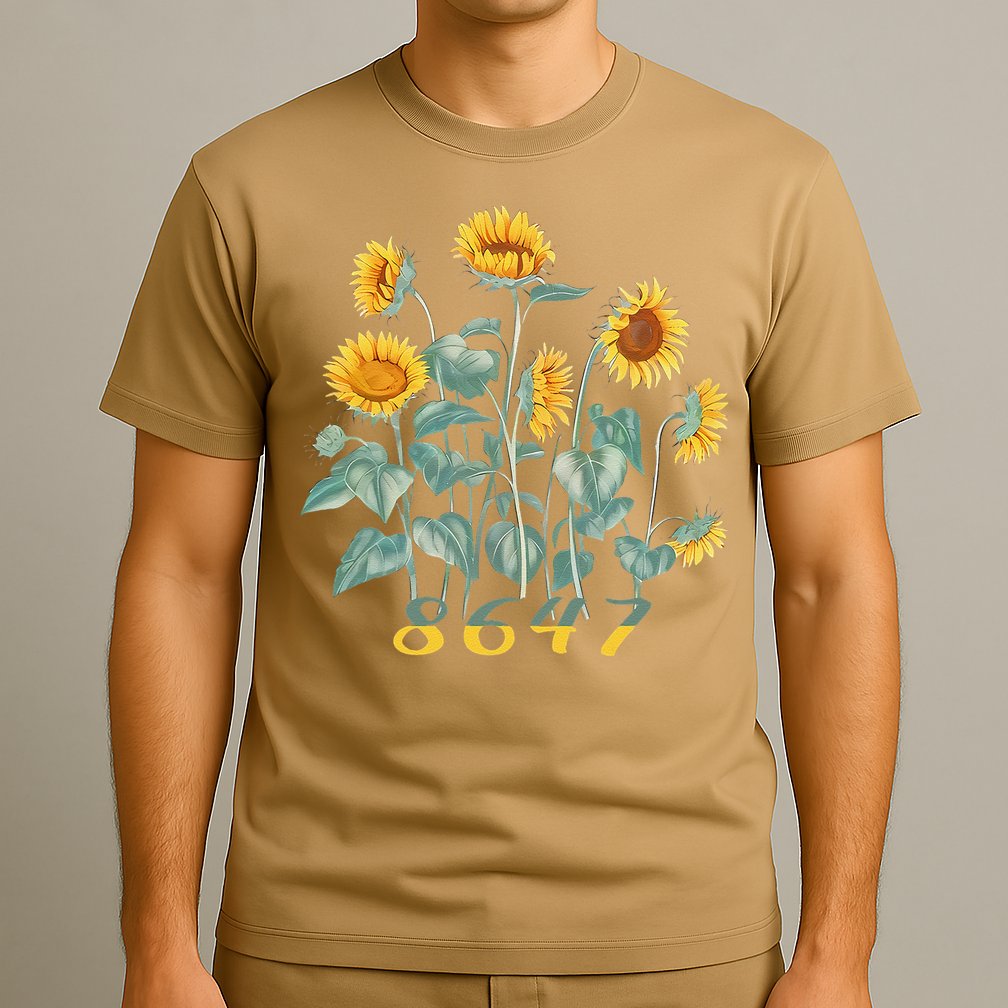 8647 Subtle Anti Trump 86 47 Sunflower Support Ukraine T-Shirt