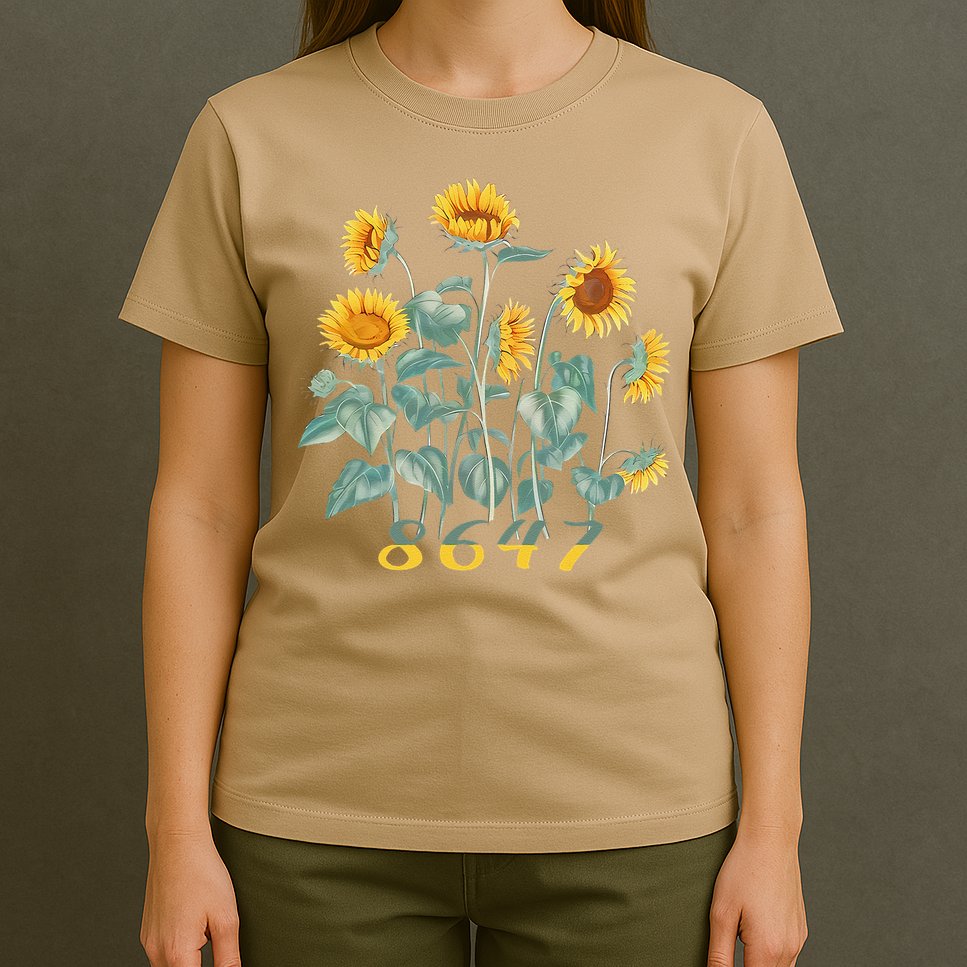 8647 Subtle Anti Trump 86 47 Sunflower Support Ukraine T-Shirt