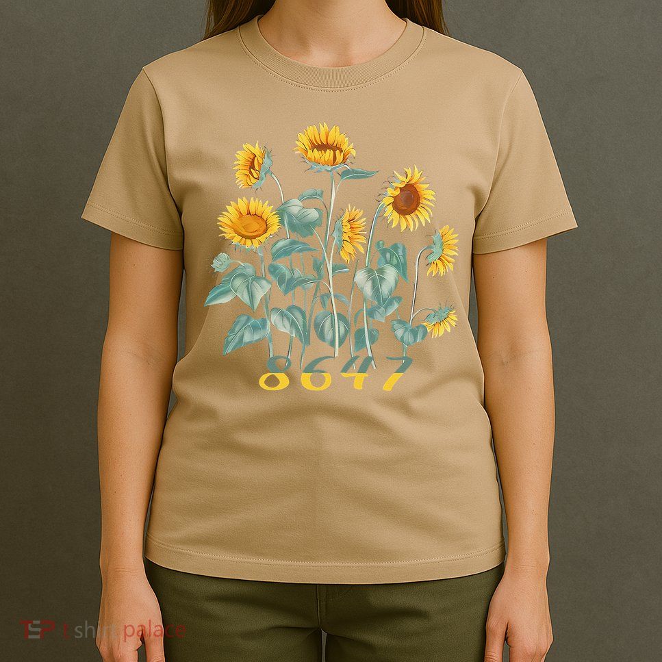 8647 Subtle Anti Trump 86 47 Sunflower Support Ukraine T-Shirt
