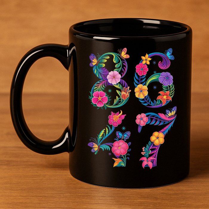 8647 Subtle Anti Trump 86 47 Floral Boho Style 11oz C Handle Ceramic Mug
