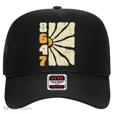 8647 Subtle Anti Trump 86 47 High Crown Mesh Back Trucker Hat