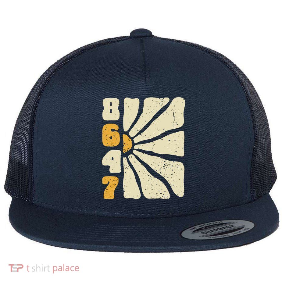 8647 Subtle Anti Trump 86 47 Flat Bill Trucker Hat