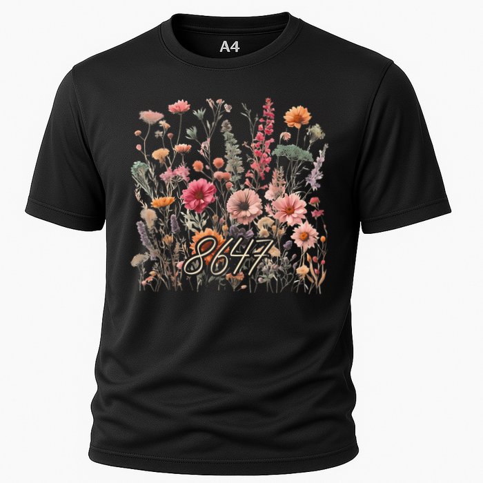 8647 Subtle Anti Trump 86 47 Floral Boho Style Cooling Performance Crew T-Shirt