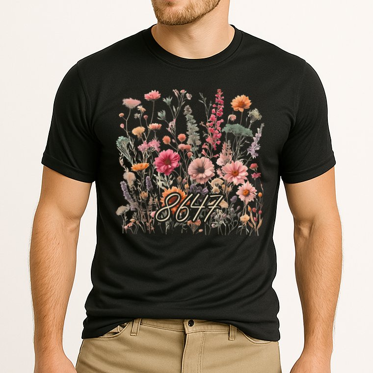 8647 Subtle Anti Trump 86 47 Floral Boho Style Cooling Performance Crew T-Shirt