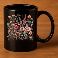 8647 Subtle Anti Trump 86 47 Floral Boho Style 11oz C Handle Ceramic Mug