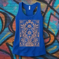 8647 Subtle Anti Trump Anti Maga 86 47 Floral Womens Tank Top
