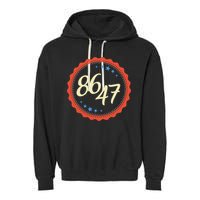 8647 Subtle Anti Funy 86 47 Retro Boho Style Garment-Dyed Fleece Hoodie
