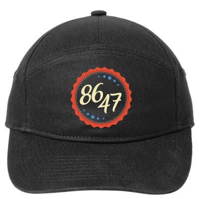 8647 Subtle Anti Funy 86 47 Retro Boho Style 7-Panel Snapback Hat