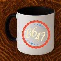 8647 Subtle Anti Funy 86 47 Retro Boho Style Mug