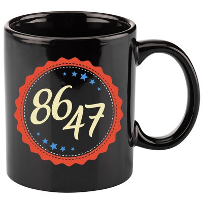 8647 Subtle Anti Funy 86 47 Retro Boho Style 11oz C Handle Ceramic Mug