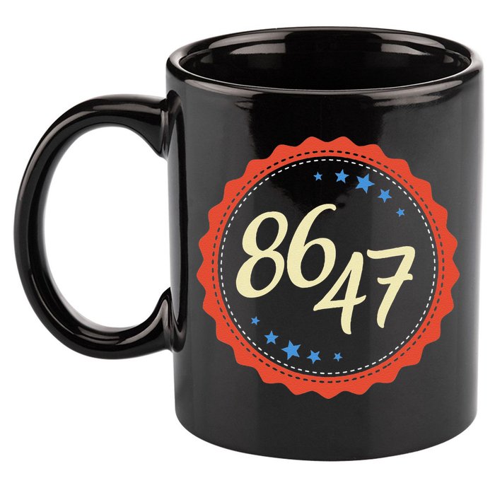 8647 Subtle Anti Funy 86 47 Retro Boho Style 11oz C Handle Ceramic Mug