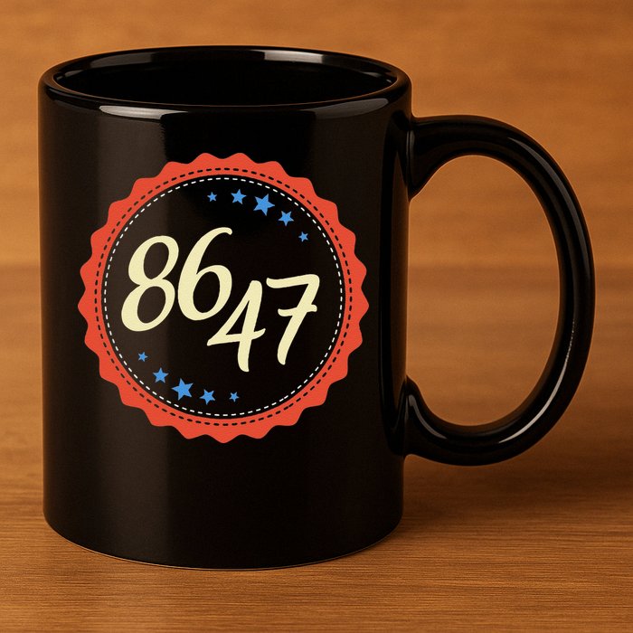 8647 Subtle Anti Funy 86 47 Retro Boho Style 11oz C Handle Ceramic Mug