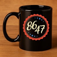 8647 Subtle Anti Funy 86 47 Retro Boho Style 11oz C Handle Ceramic Mug