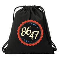 8647 Subtle Anti Funy 86 47 Retro Boho Style Drawstring Bag