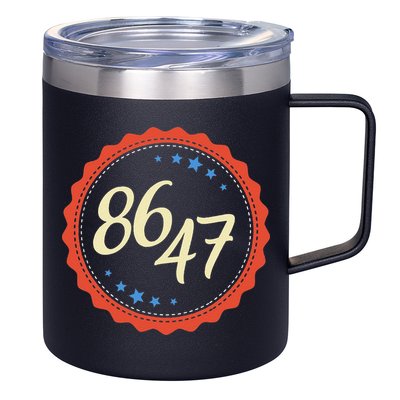 8647 Subtle Anti Funy 86 47 Retro Boho Style 12oz Stainless Steel Coffee Mug