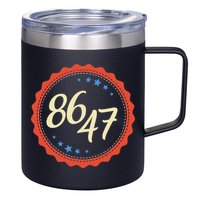 8647 Subtle Anti Funy 86 47 Retro Boho Style 12oz Stainless Steel Coffee Mug