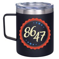 8647 Subtle Anti Funy 86 47 Retro Boho Style 12oz Stainless Steel Coffee Mug