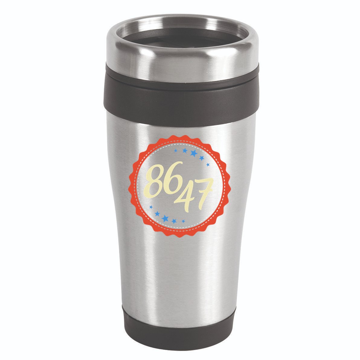 8647 Subtle Anti Funy 86 47 Retro Boho Style 16oz Travel Tumbler