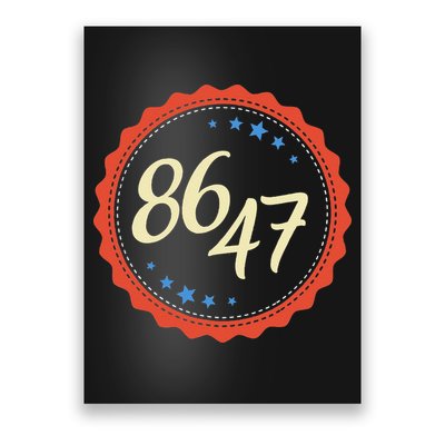 8647 Subtle Anti Funy 86 47 Retro Boho Style Poster
