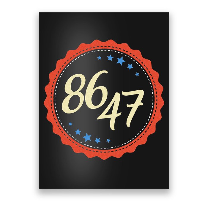 8647 Subtle Anti Funy 86 47 Retro Boho Style Poster