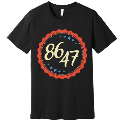8647 Subtle Anti Funy 86 47 Retro Boho Style Premium T-Shirt