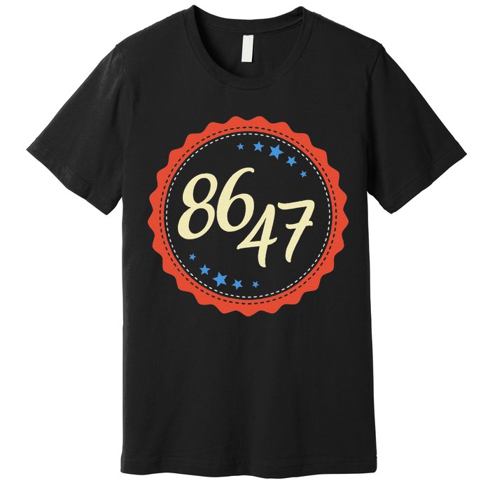 8647 Subtle Anti Funy 86 47 Retro Boho Style Premium T-Shirt