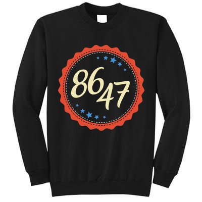 8647 Subtle Anti Funy 86 47 Retro Boho Style Tall Sweatshirt