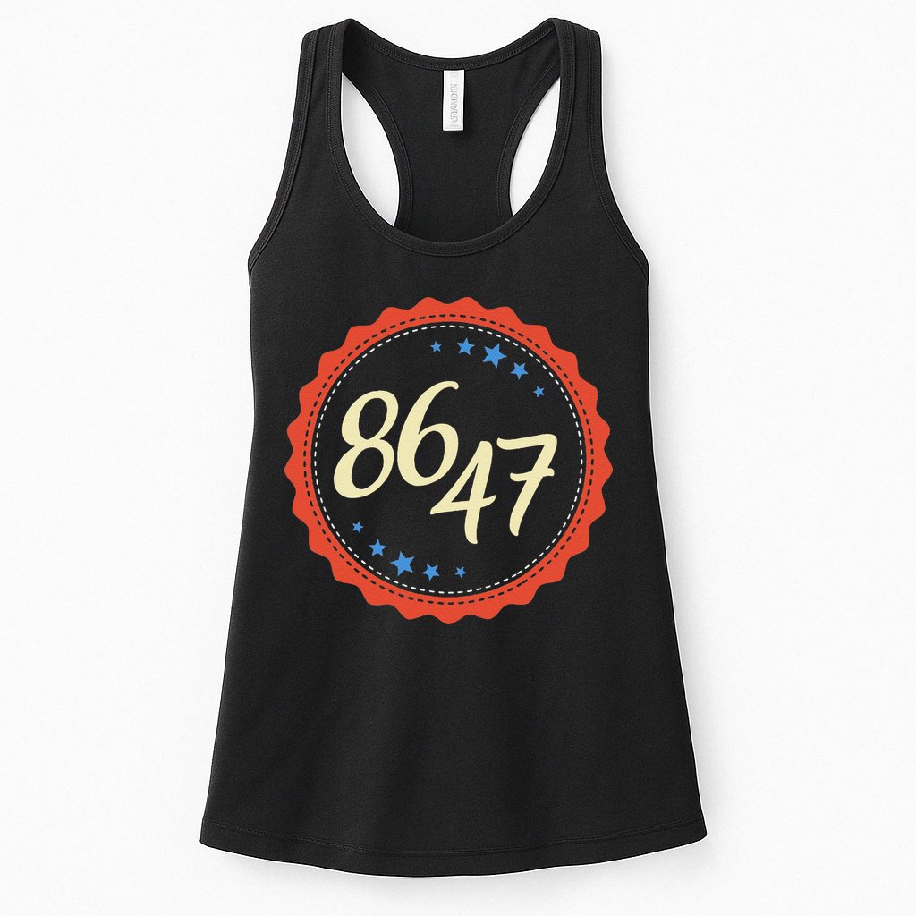 8647 Subtle Anti Funy 86 47 Retro Boho Style Womens Tank Top
