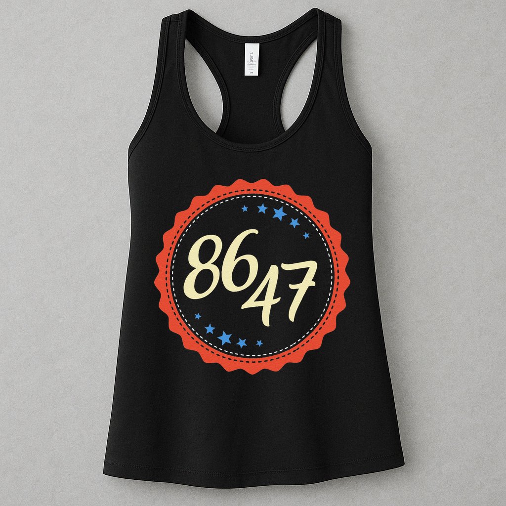 8647 Subtle Anti Funy 86 47 Retro Boho Style Womens Tank Top