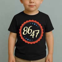 8647 Subtle Anti Funy 86 47 Retro Boho Style Toddler T-Shirt