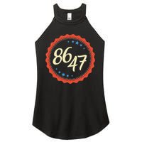 8647 Subtle Anti Funy 86 47 Retro Boho Style Women's Perfect Tri Rocker Tank