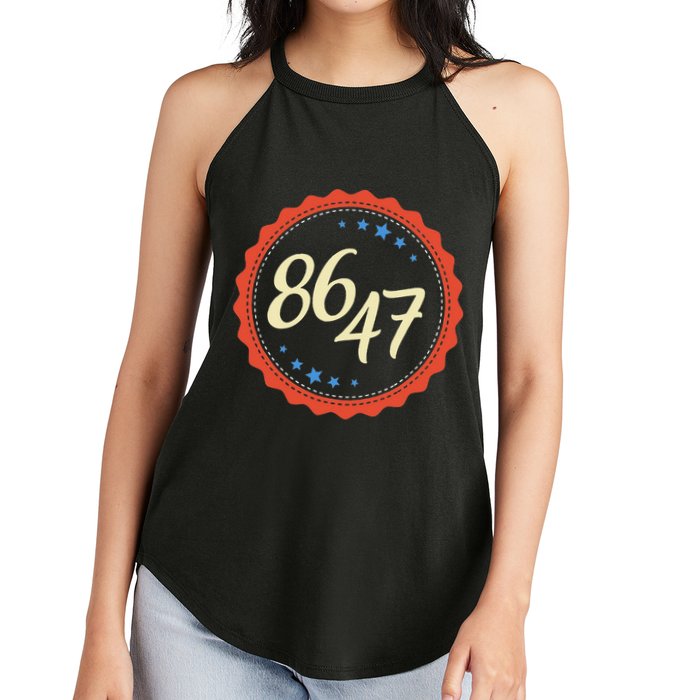 8647 Subtle Anti Funy 86 47 Retro Boho Style Women's Perfect Tri Rocker Tank