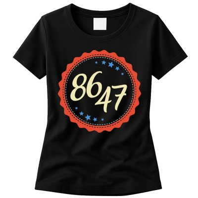 8647 Subtle Anti Funy 86 47 Retro Boho Style Womens T-Shirt