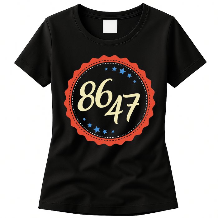 8647 Subtle Anti Funy 86 47 Retro Boho Style Womens T-Shirt